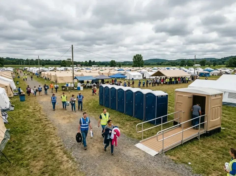 disaster-relief-camp-restrooms-010 — frequently asked questions, Dumpster & Portable Bathrooms Rental in Whiteland, IN
